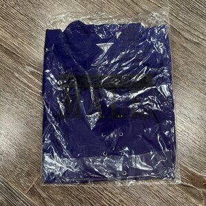 Vintage International Male Lace-Up Shirt – Size M – Purple – Brand New Sealed